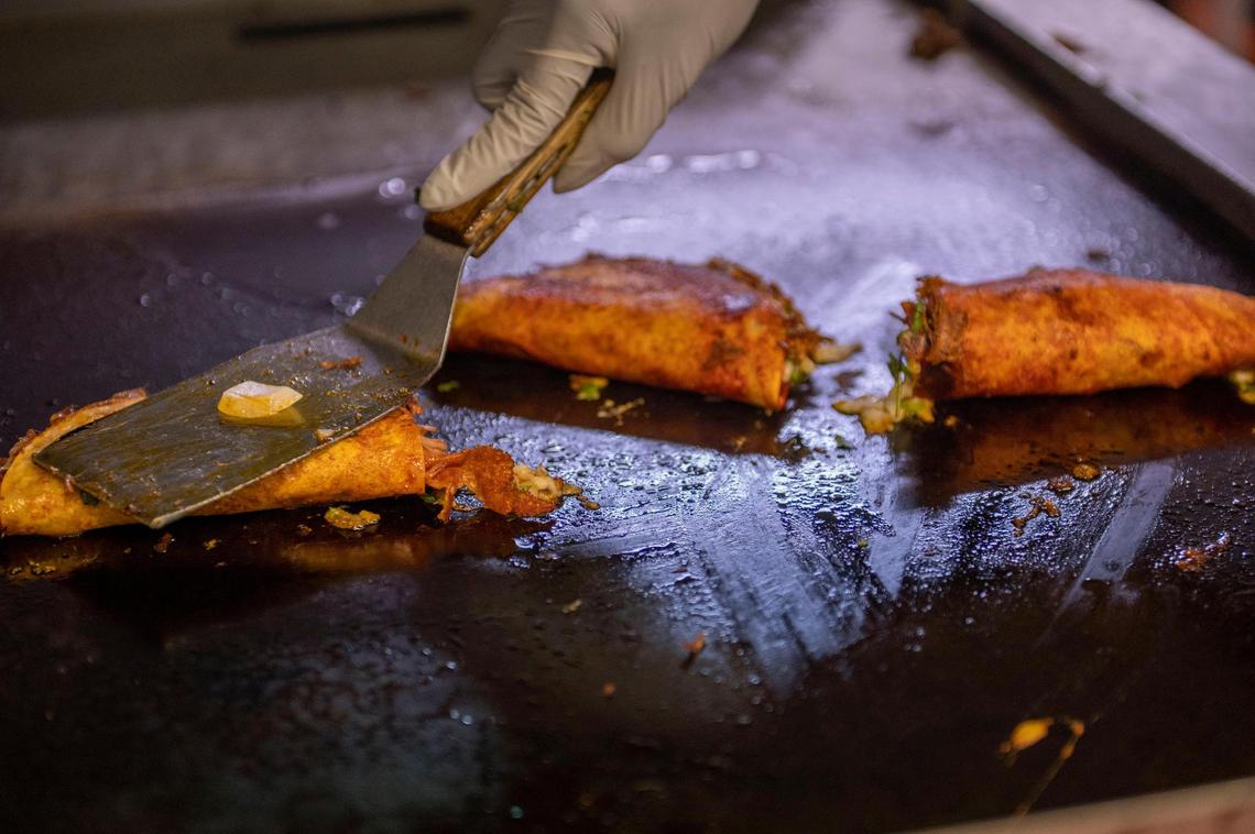 The birria tacos are made-to-order at This & That Eatery.