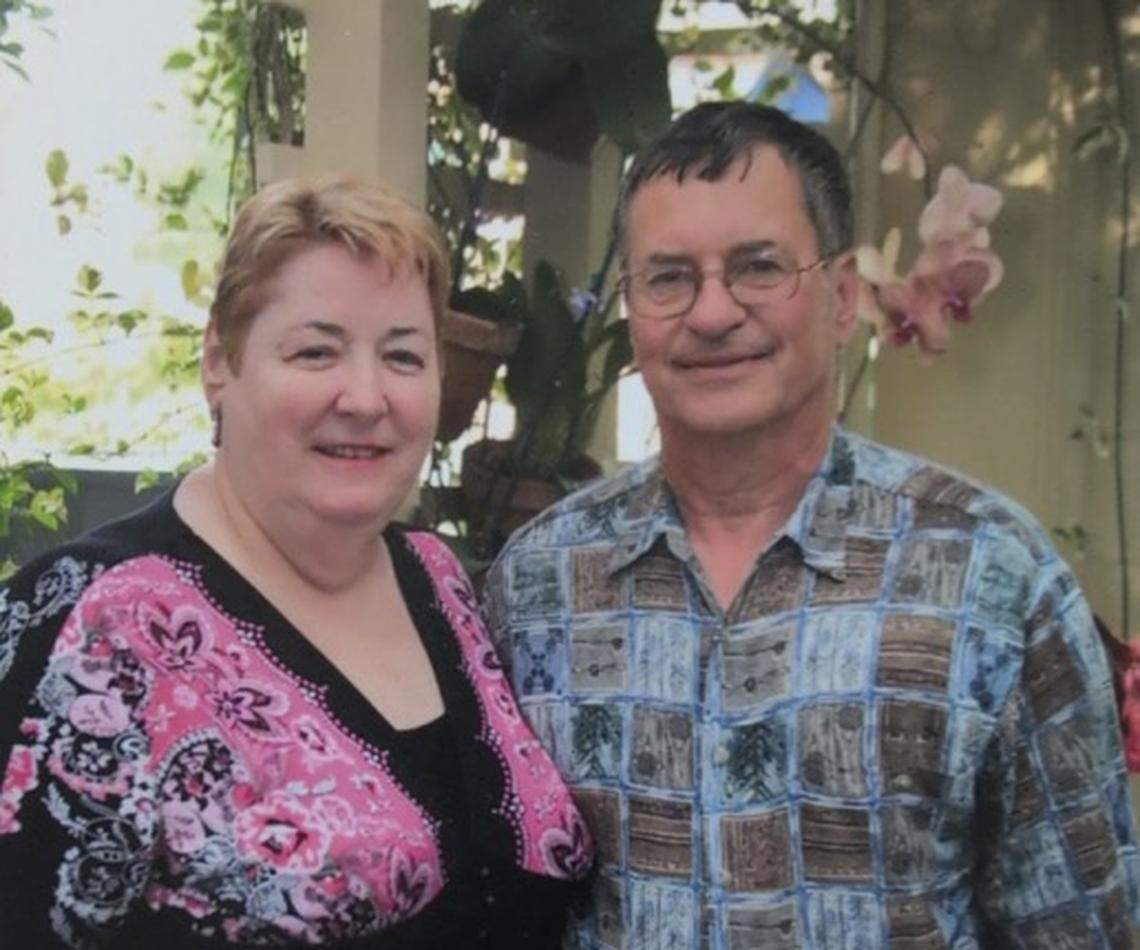 Darrell Schroll, pictured here with his wife, contracted a serious infection caused by a bacteria called M. chimaera after having open-heart surgery in 2019 at The University of Kansas Hospital. He died on July 26, 2023, at 74. A series of lawsuits allege that the bacteria was spread from contaminated heater-cooler devices used during the surgeries.
