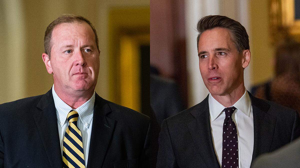 Missouri senators Eric Schmitt and Josh Hawley