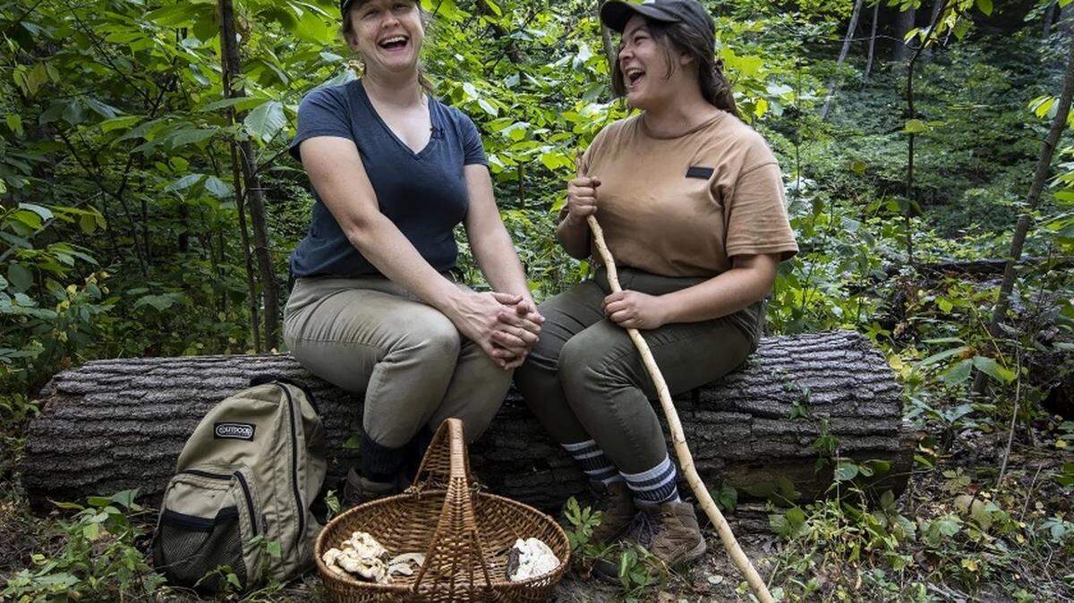 Alix Daniel, left, and Cydney Ross are this year’s participants in the Arts and Natural Resources Residency Program of the Johnson County Parks & Recreation Department.