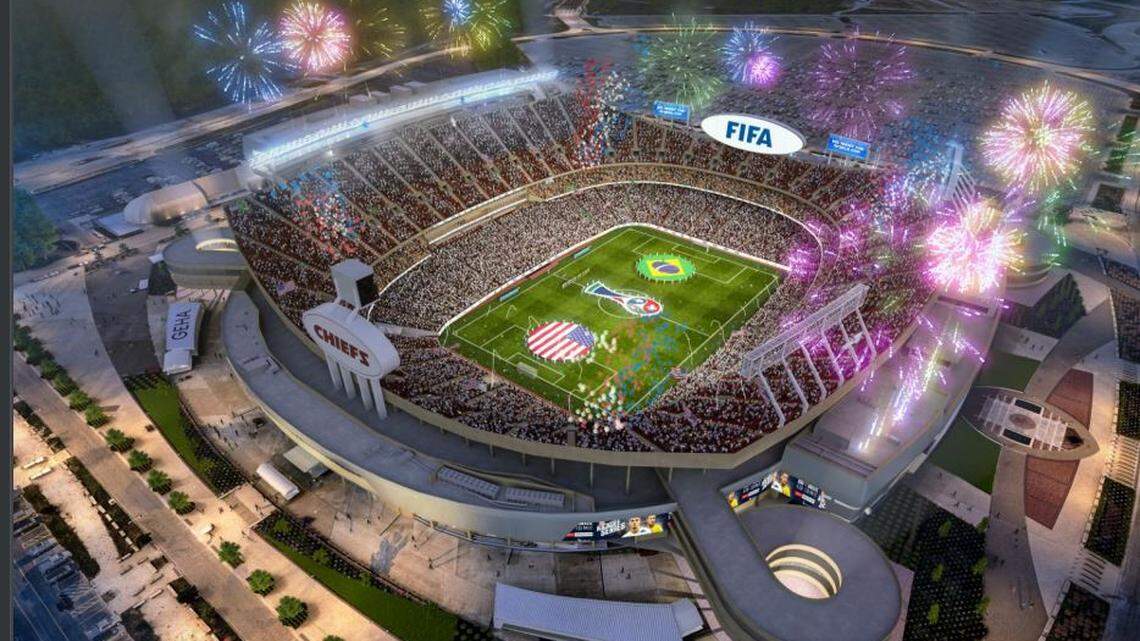 How Arrowhead Stadium could look for the 2026 World Cup.