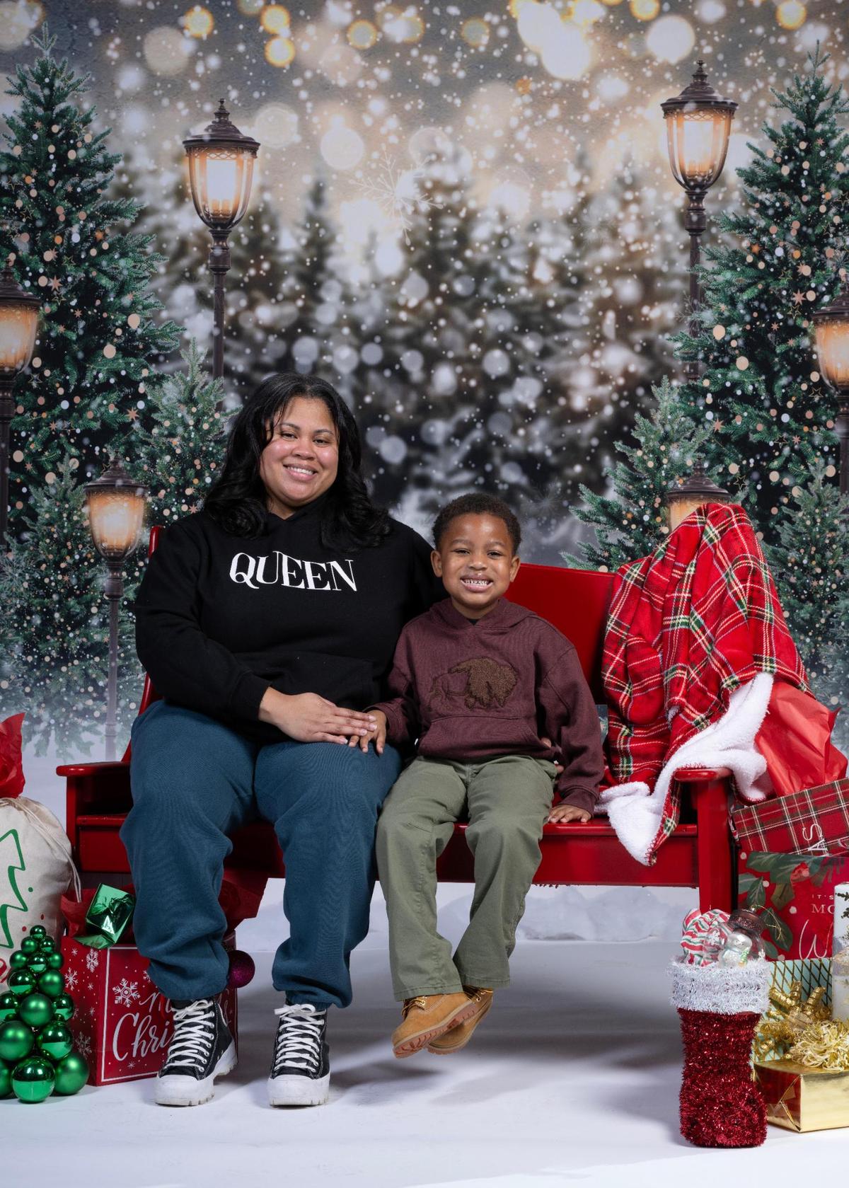 Alexis Hughes, left, and Harper Hughes were at the Soul of Santa breakfast.