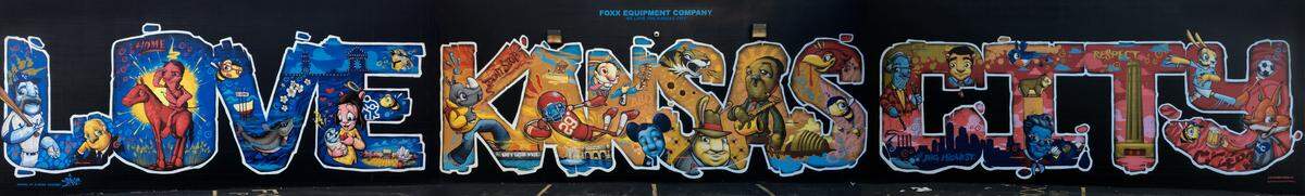 This photo from the Star’s archives shows all three parts of the mural located in the Crossroads district.