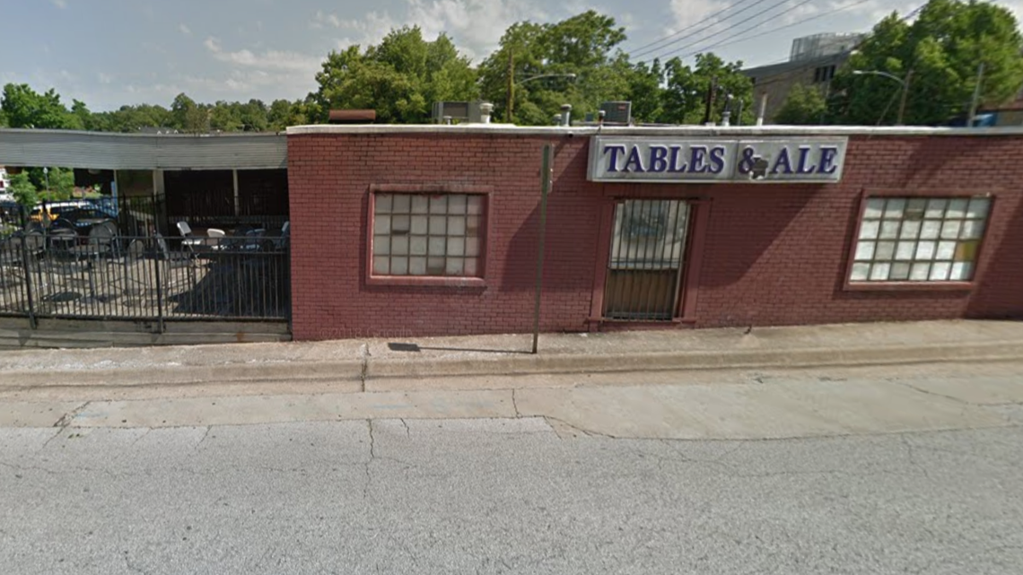 Edward Montgomery, 23, was arrested after police say he fired several shots into Tables and Ale bar in Fayetteville, Arkansas.