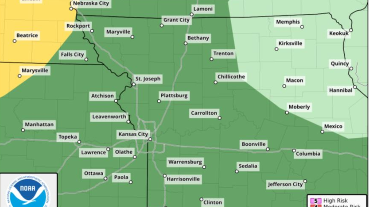 The National Weather Service expects high temperatures and humidity in the Kansas City metro Wednesday.