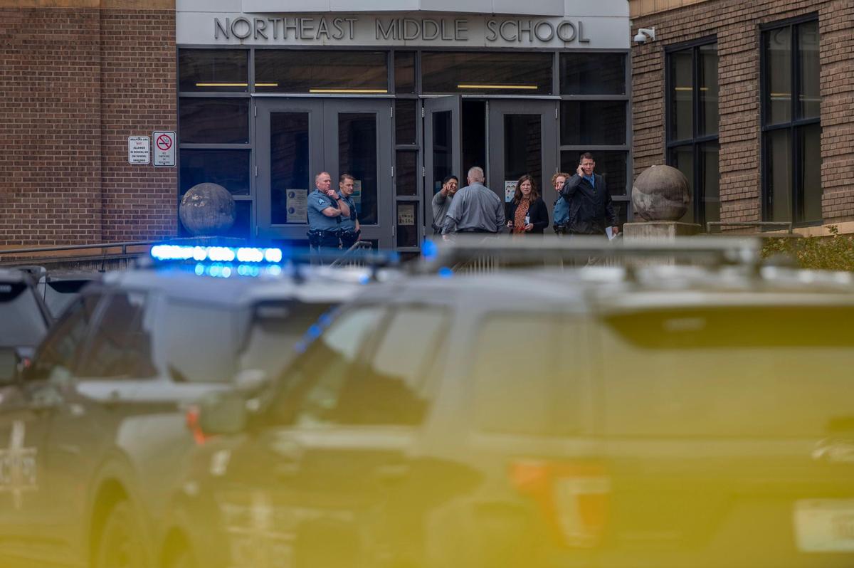 Kansas City Police were outside Northeast Middle School after one person was injured in a stabbing on Tuesday morning in Kansas City. The victim was taken to the hospital with life-treating injuries, said Officer Donna Drake, a spokesperson for the Kansas City Police Department. One person has been detained.