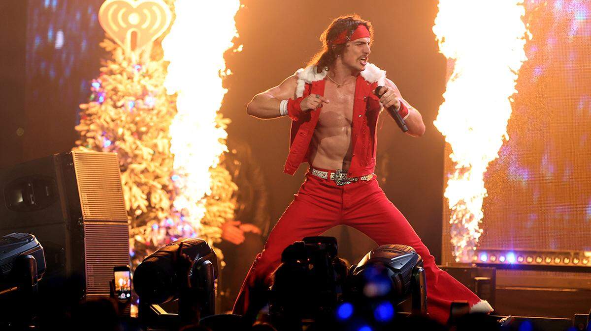 BOSTON, MASSACHUSETTS - DECEMBER 15: Benson Boone performs during iHeartRadio KISS108’s Jingle Ball 2024 Presented By Capital One at TD Garden on December 15, 2024 in Boston, Massachusetts. (Photo by Scott Eisen/Getty Images)