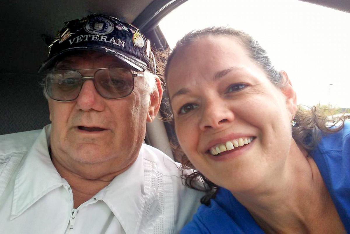 Carmen Forbes in a photo with her dad, James “Dean” Masters, 75, a Vietnam veteran, who died in a fire at his home on Tuesday, April 21, 2020, on South Benton Avenue in Kansas City. Masters was known to help the less fortunate and Forbes said he gave his last breath shielding a homeless woman, who was staying temporarily with Masters, from the fire.