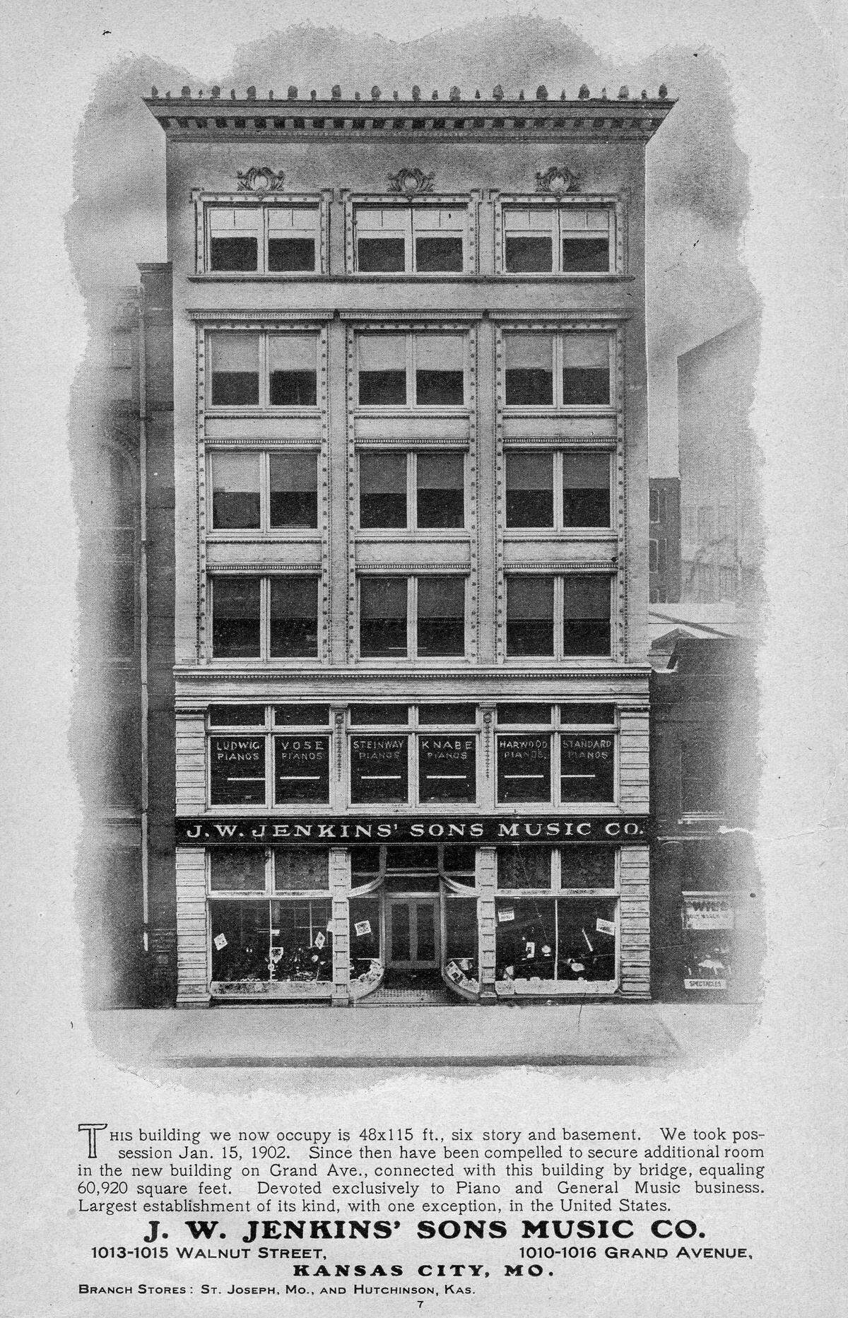 1013-1015 Walnut St. is seen in the Greater Kansas City Official Yearbook, 1904-1905.