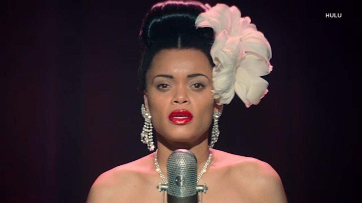 Andra Day as Billie Holiday in “The United States v Billie Holiday,” won the Golden Globe for best actress