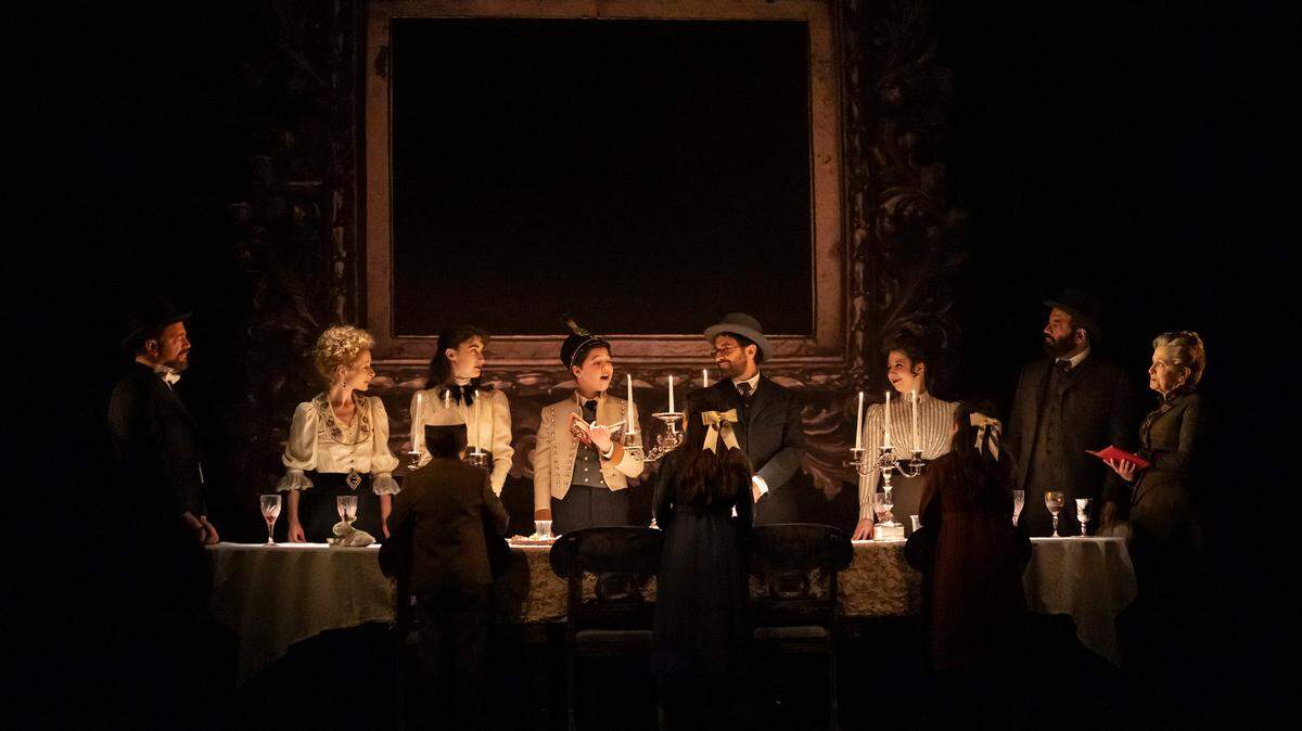 Drew Squire (center, with book), spent nine months originating the role of Pauli in “Leopoldstadt” on Broadway.