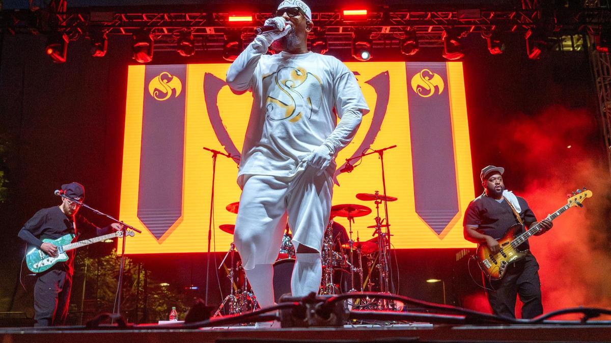 Rapper Tech N9ne performs on the Main Stage during Boulevardia on Saturday, June 14, 2025, in Kansas City.