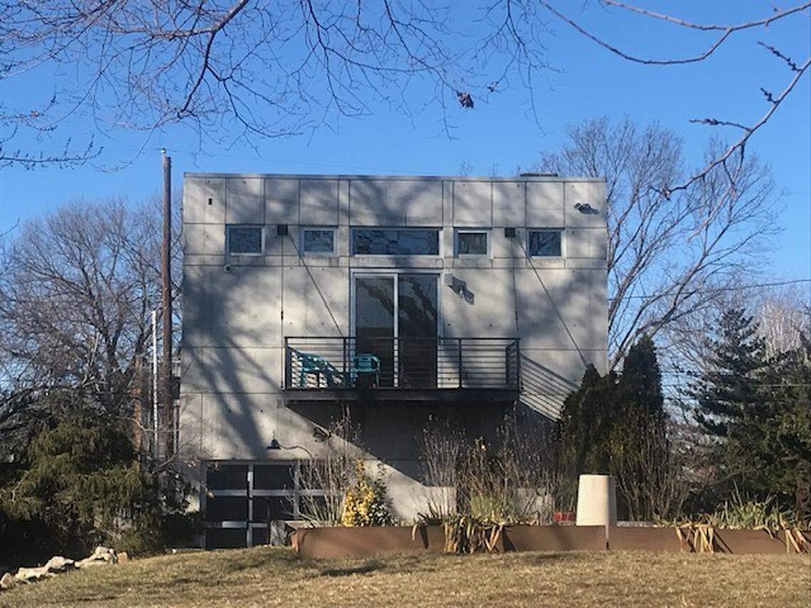 This concrete house at 16th and Summit streets is close in style to what Shannon Maples hoped his unfinished house — which neighbors consider an eyesore at 2922 Summit St. — would be like. Maples poured the concrete for this home, built in 2013.