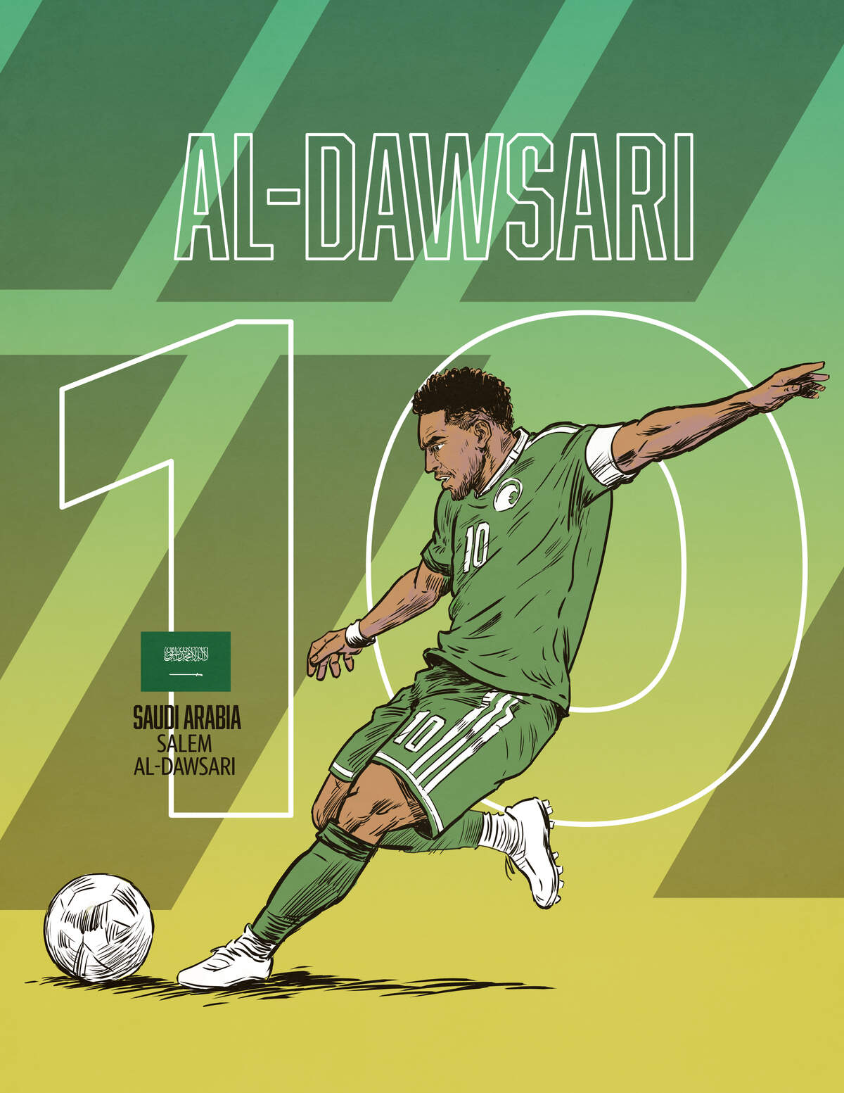 Saudi Arabia forward Salem Al-Dawsari