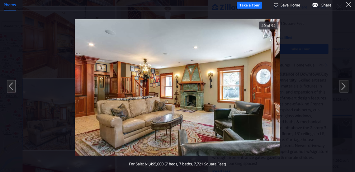 The home features several unique touches.