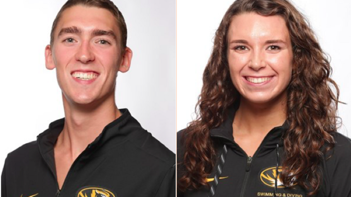 Mizzou swimmers Jack (left) and Kylie Dahlgren