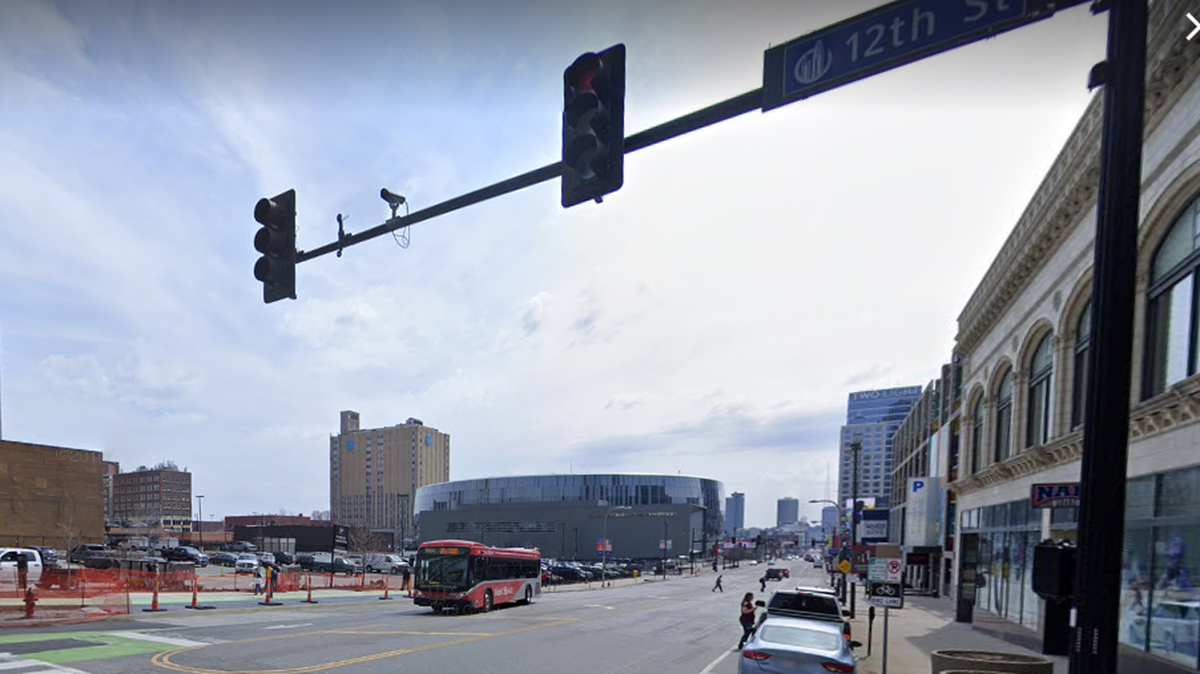 A man was shot during rush hour Wednesday off East 12th Street and Grand Boulevard. He later died. A Google Maps street view photo shows the general area.