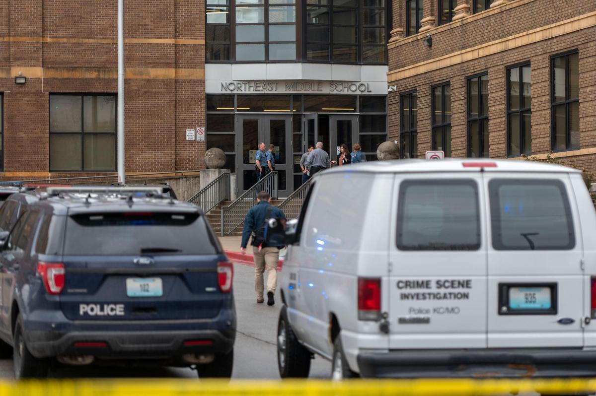 Kansas City Police were outside Northeast Middle School after one person was injured in a stabbing on Tuesday morning in Kansas City. The victim was taken to the hospital with life-threatening injuries, said Officer Donna Drake, a spokesperson for the Kansas City Police Department. One person has been detained.