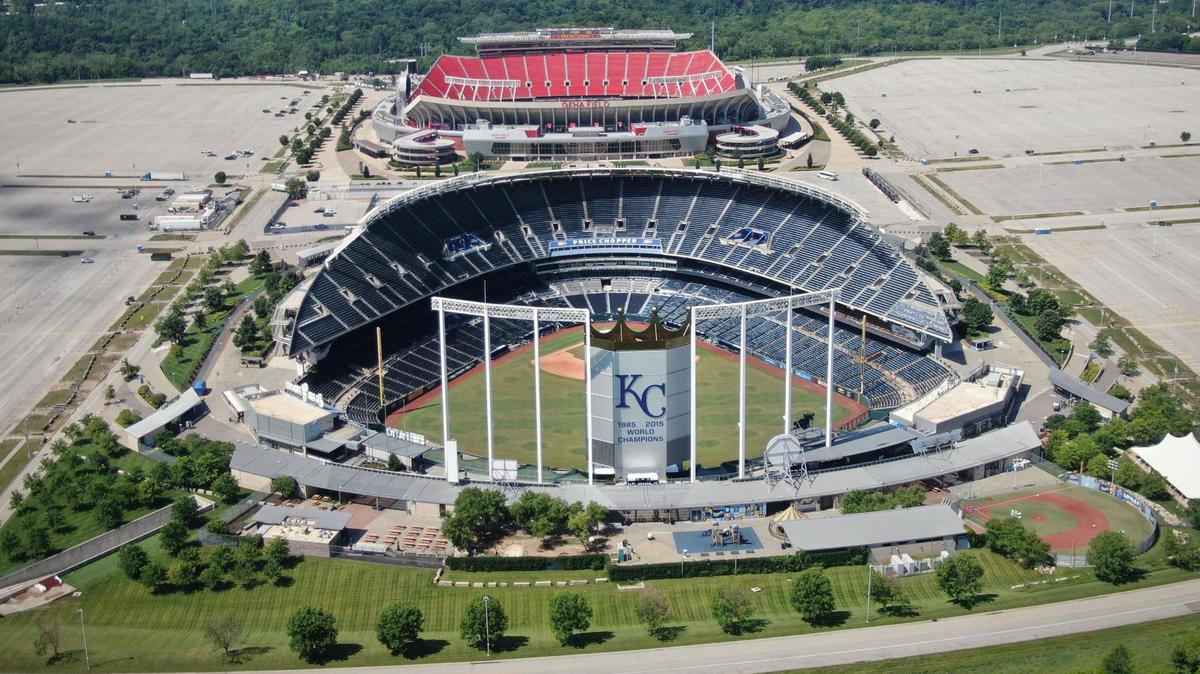 The Truman Sports Complex currently home to Arrowhead and Kauffman Stadiums on Tuesday, July 1, 2025, in Kansas City. 