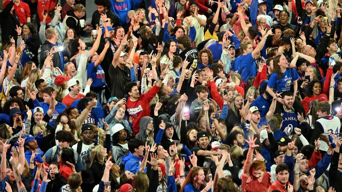 Watch: KU fans celebrate historic comeback, national championship
