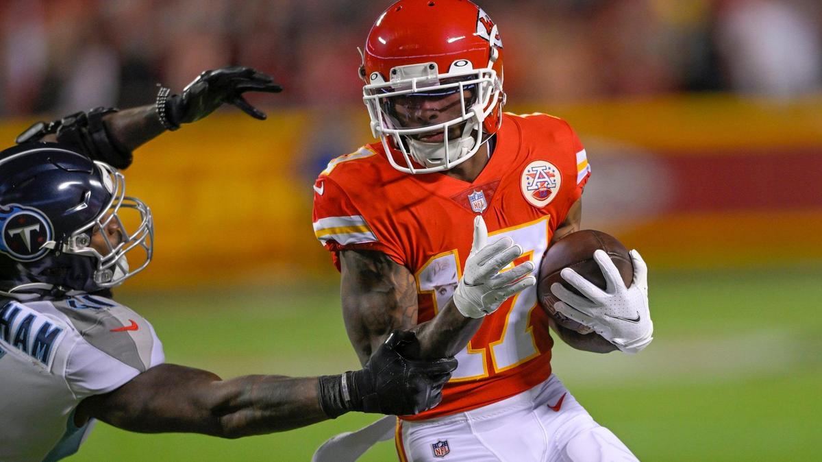 Kansas City Chiefs wide receiver Mecole Hardman will miss at least four more games after the team on Thursday placed him on injured reserve with a stomach ailment.
