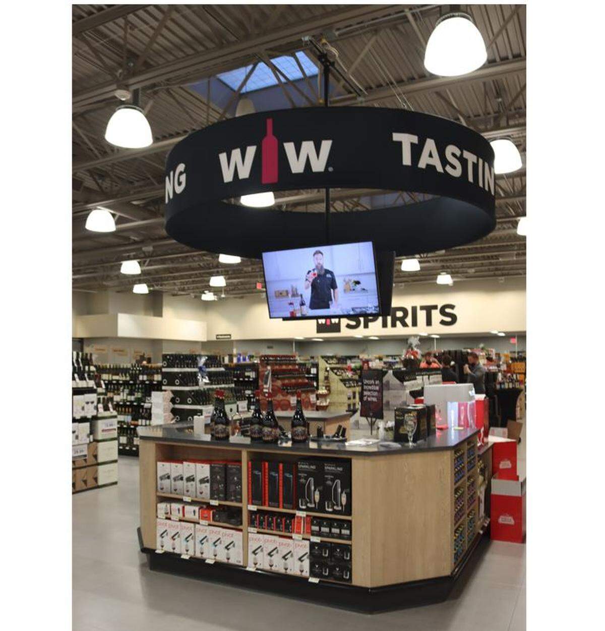 Hy-Vee’s first Wall to Wall Wine and Spirits store opened in West Des Moines on Thursday.