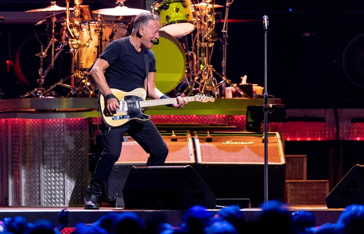 Bruce Springsteen performs at T-Mobile Center on Saturday, Feb. 18, 2023, in Kansas City.