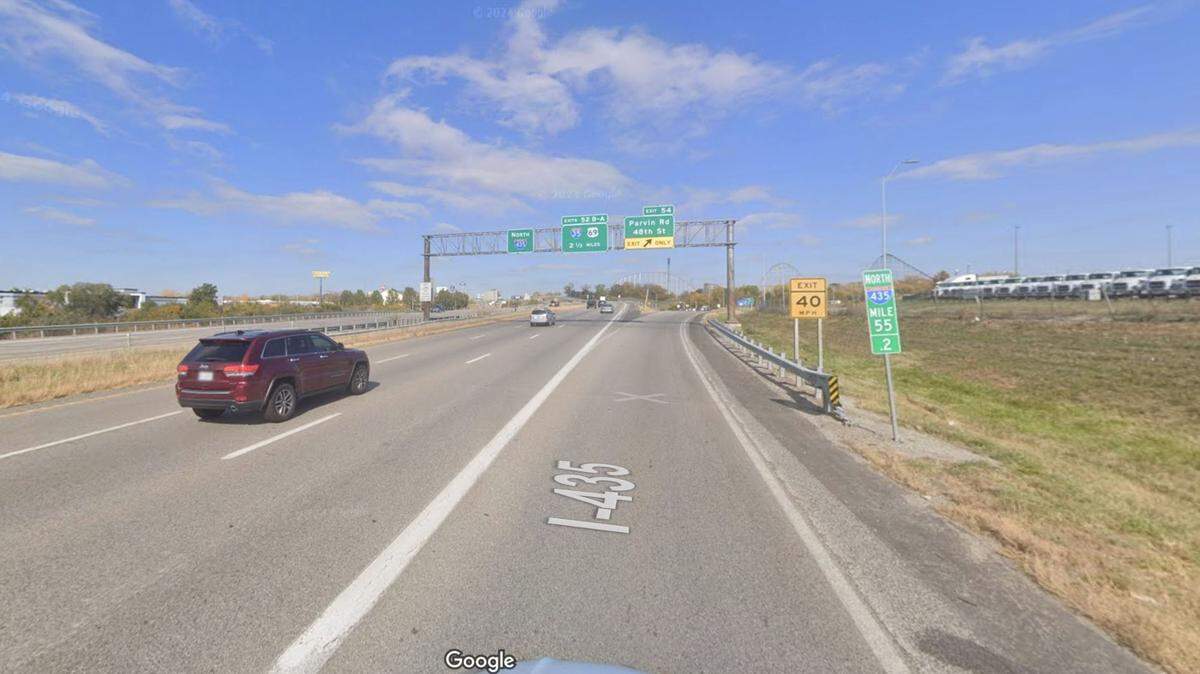 An early morning crash on northbound Interstate 435 near Northeast Parvin Road in Kansas City’s Northland left a pedestrian dead after being struck by a semi-truck on Monday, a police spokesman said. The highway reopened at 7:15 a.m. This Google Maps Street View image is from 2024.