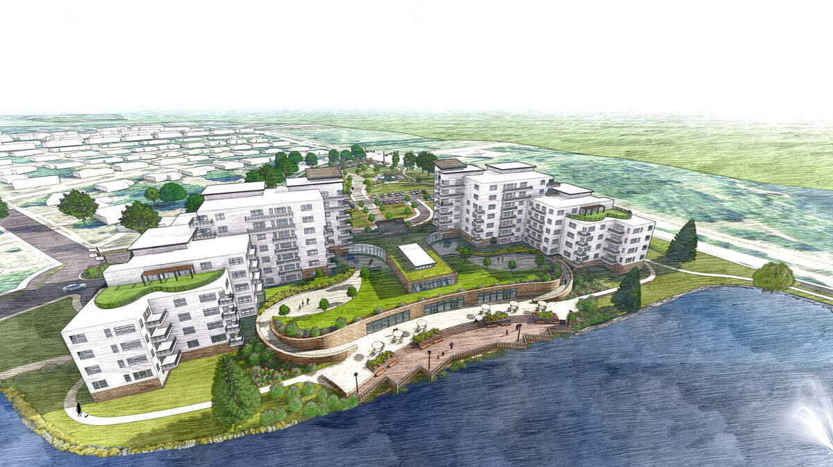 A rendering shows a view of the proposed Country Club Towers development in John Knox Village in Lee’s Summit.