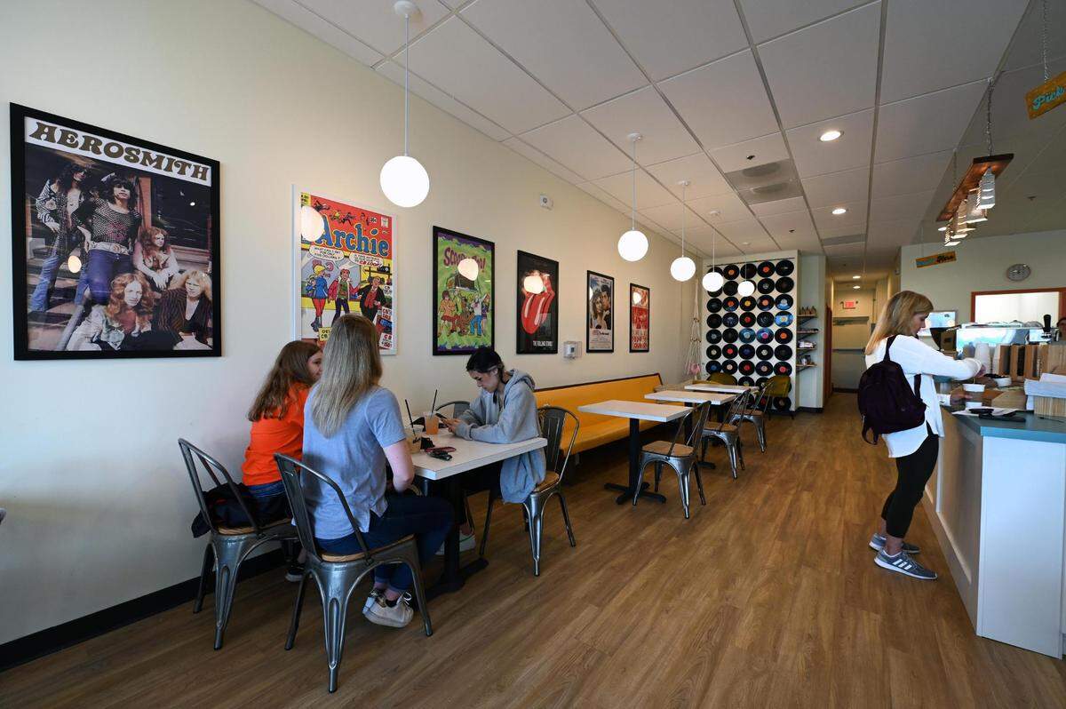 Jinkies Coffee and Hangout, which features 1970s-themed decor, recently opened at 8350 W 151st St., Overland Park.