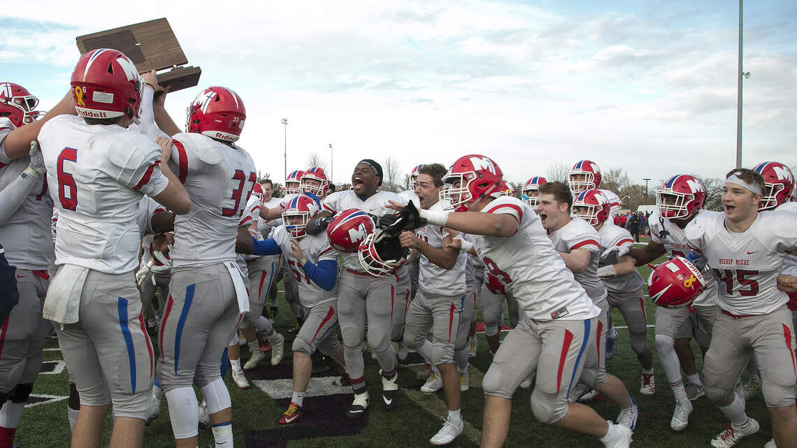 Bishop Miege beats Goddard for fifth straight state football championship