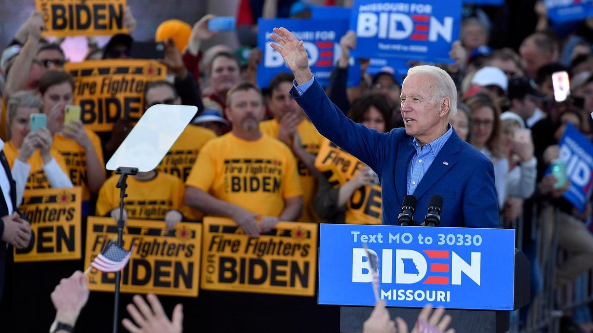 Democratic presidential candidate Joe Biden made a campaign stop in Kansas City Saturday and drew a enthusiastic crowd at the WWI Museum. Missouri voters will go to the polls Tuesday to vote in the presidential primary.