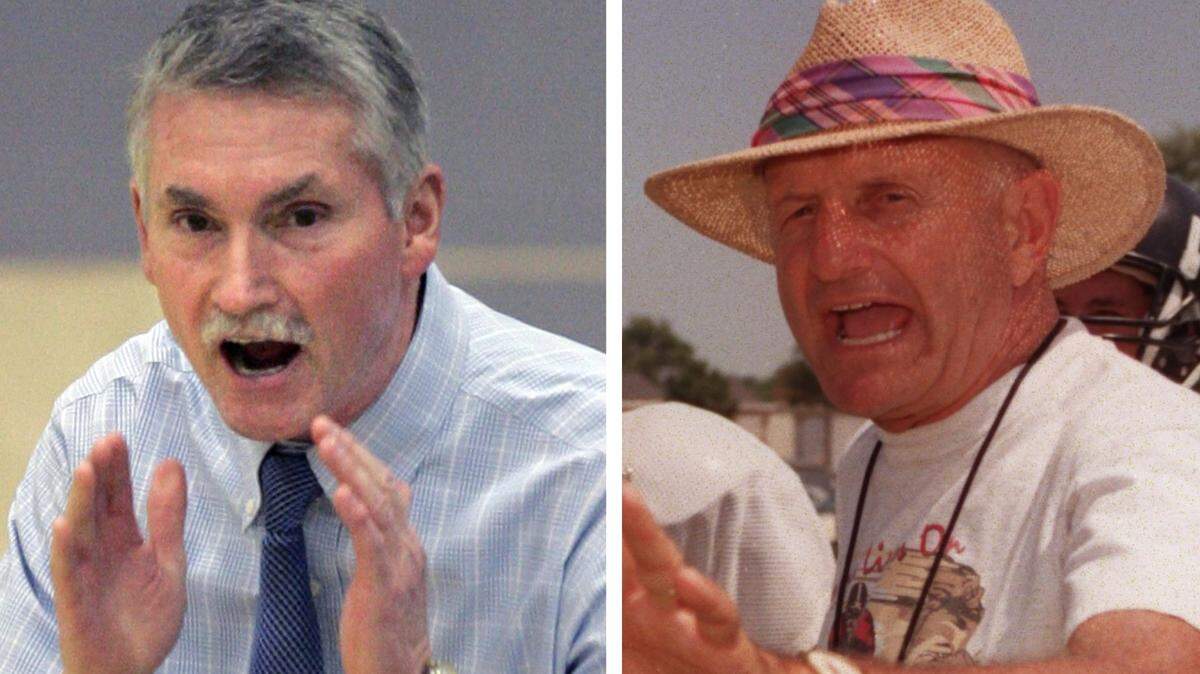 Kansas City’s high school sports-coaching fraternity lost two giants in recent days with the passing of Terry English, left, and Dick Purdy.