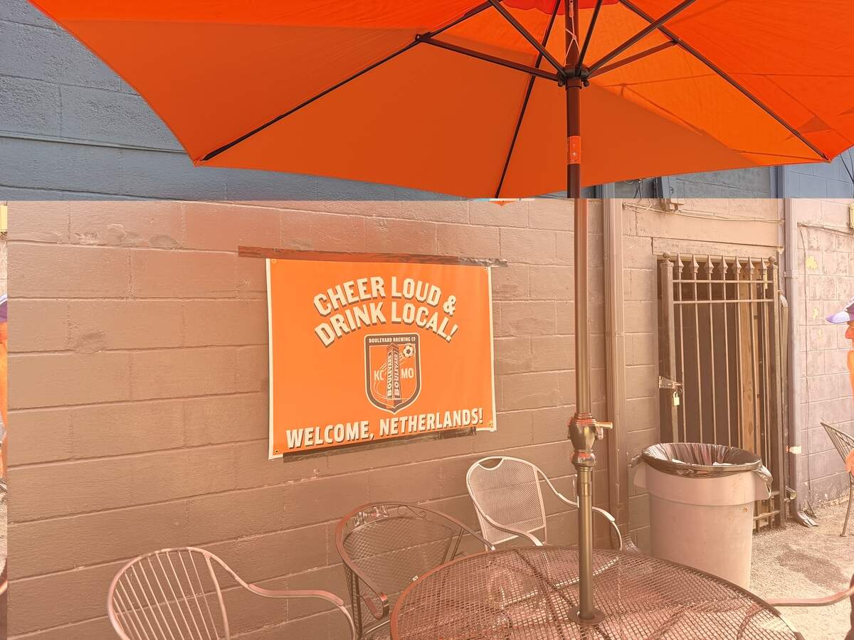 The Alley Bar in Parkville went all out to celebrate the Netherlands national team in the FIFA World Cup, decorating the entire building in orange.