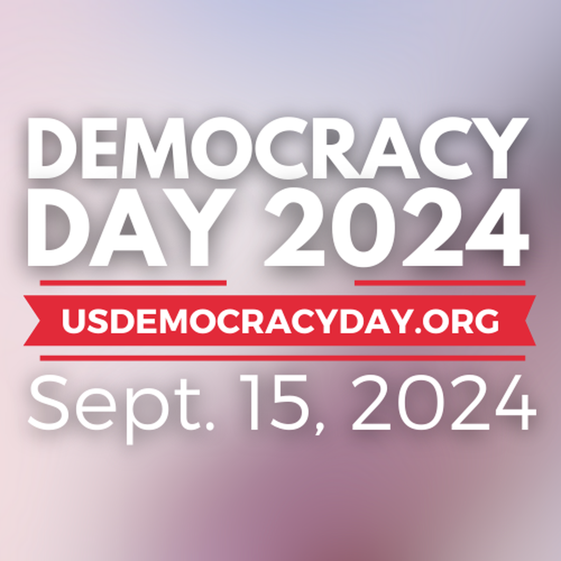 Democracy Day 2024 is on Sept. 15. Logo was provided by the Center for Cooperative Media. Generative AI was involved in the creation of this illustration.
