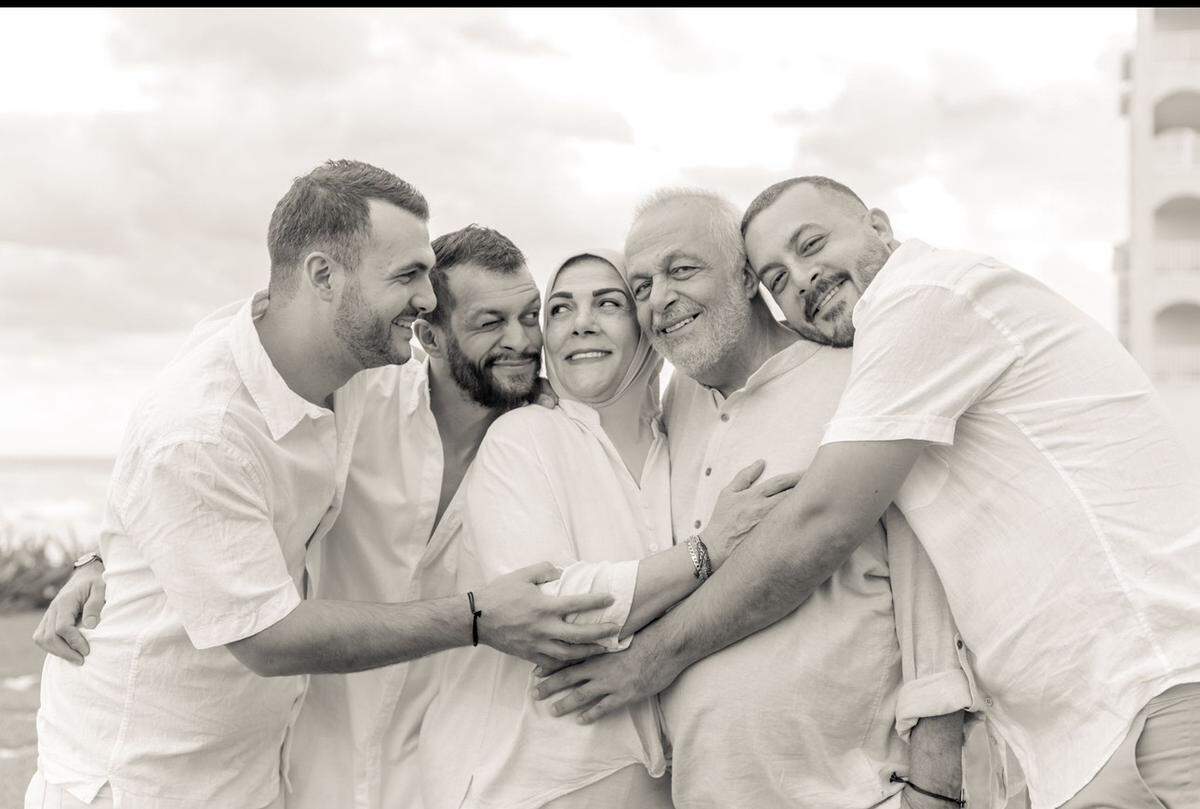 The Azzeh family, from left to right: Adam, Eddy, Souhair, Farid and Dennis. Farid opened the restaurant that became Jerusalem Café in 1989. Adam and Dennis took over operations 30 years later.