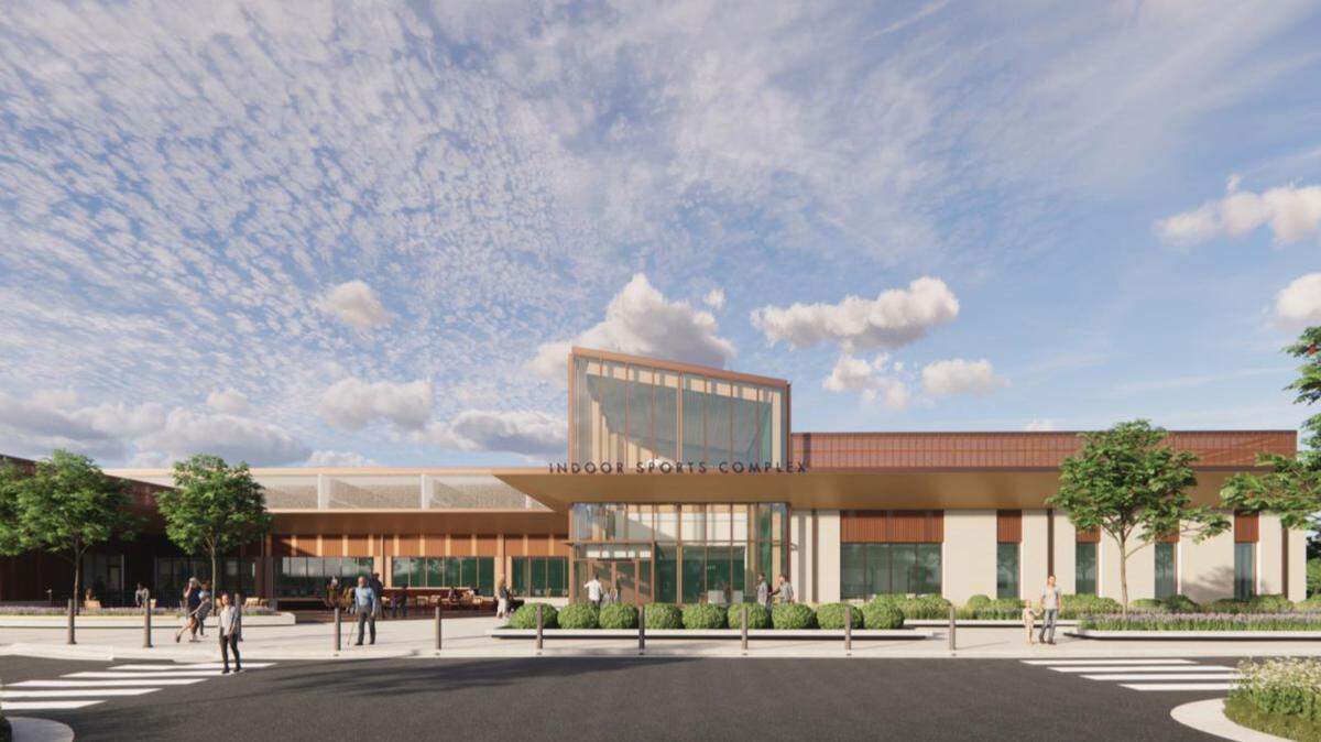 At a meeting on Jan. 13, Lee’s Summit City Council and Parks and Recreation Board members were shown a rendering from SFS Architecture of plans for the city’s new fieldhouse project, which will have courts for basketball and volleyball.