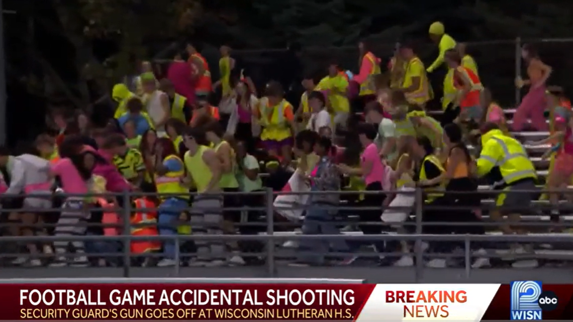 People in the stands rushed to escape the stadium while others said they stayed put out of fear they could get trampled, Wisconsin video shows.