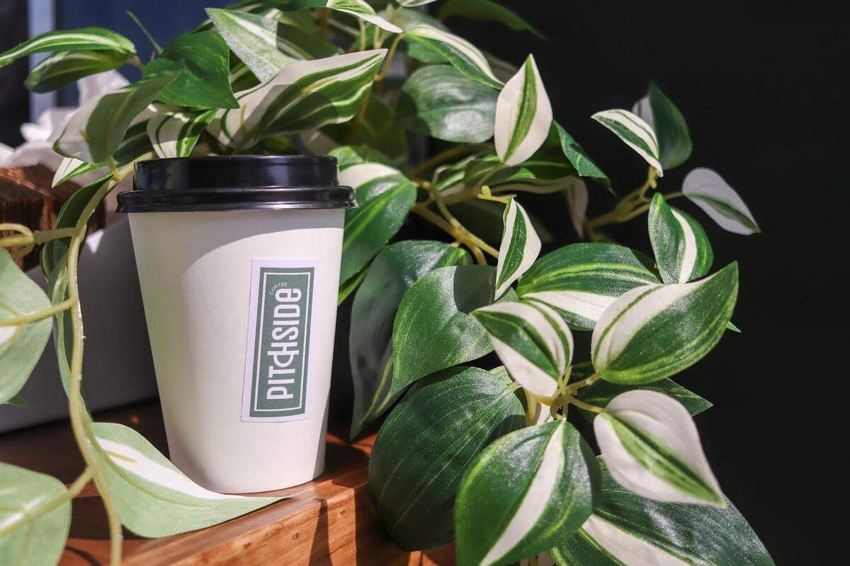Pitchside sells lattes, cold brew, chai and other drinks.