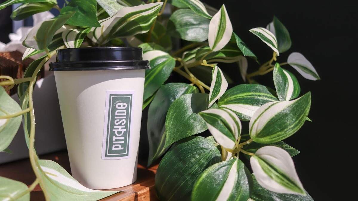 Pitchside sells lattes, cold brew, chai and other drinks.