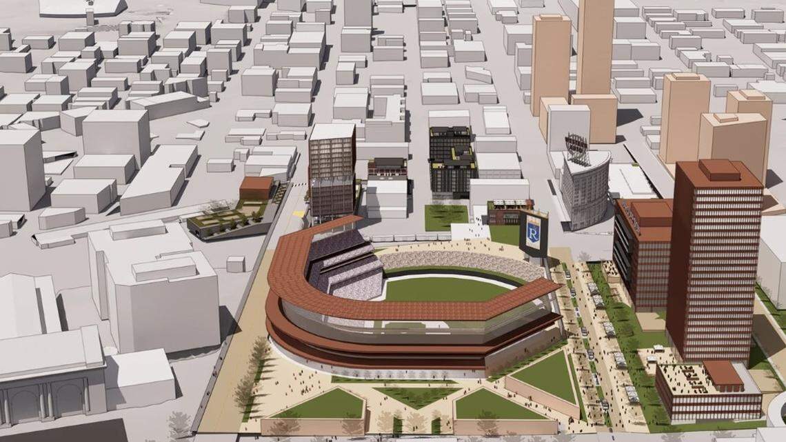 See renderings of what a Royals stadium at Washington Square Park could look like