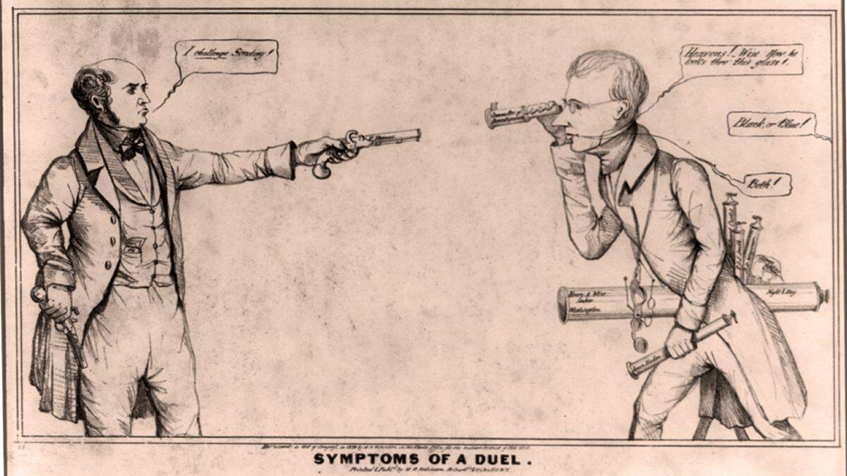 In 1838, Rep. William Graves of Kentucky shot Maine Rep. Jonathan Cilley to death in a duel.