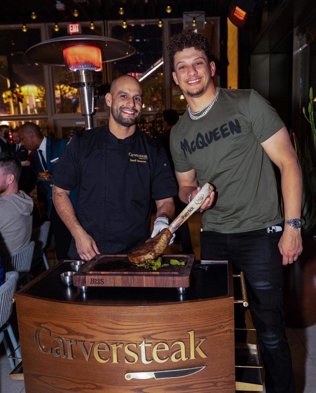 Mahomes with Executive Chef Daniel Ontiveros