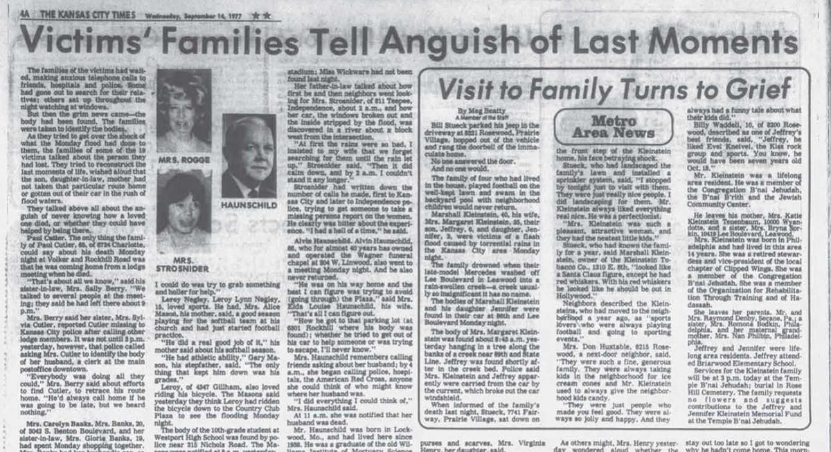 The Star and Times reported on lost loved ones after the flood, but few of those stories told of Black lives lost. This is a copy of The Times from Sept. 14, 1977.