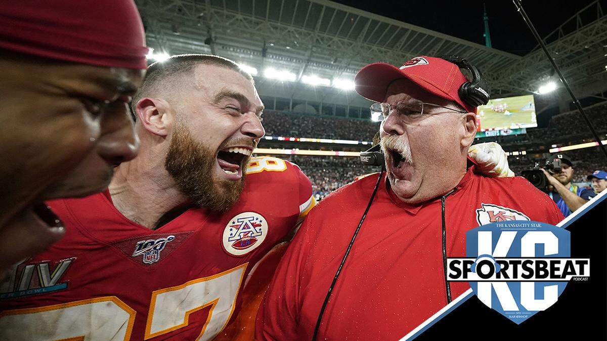 The Kansas City Chiefs’ Travis Kelce and head coach Andy Reid have something to celebrate.