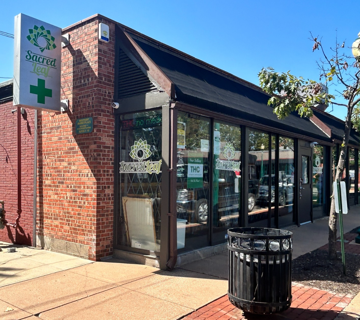 A Sacred Leaf location in Westport at 4128 Pennsylvania Ave #14.