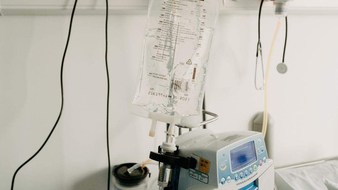 Photo of an IV pump.