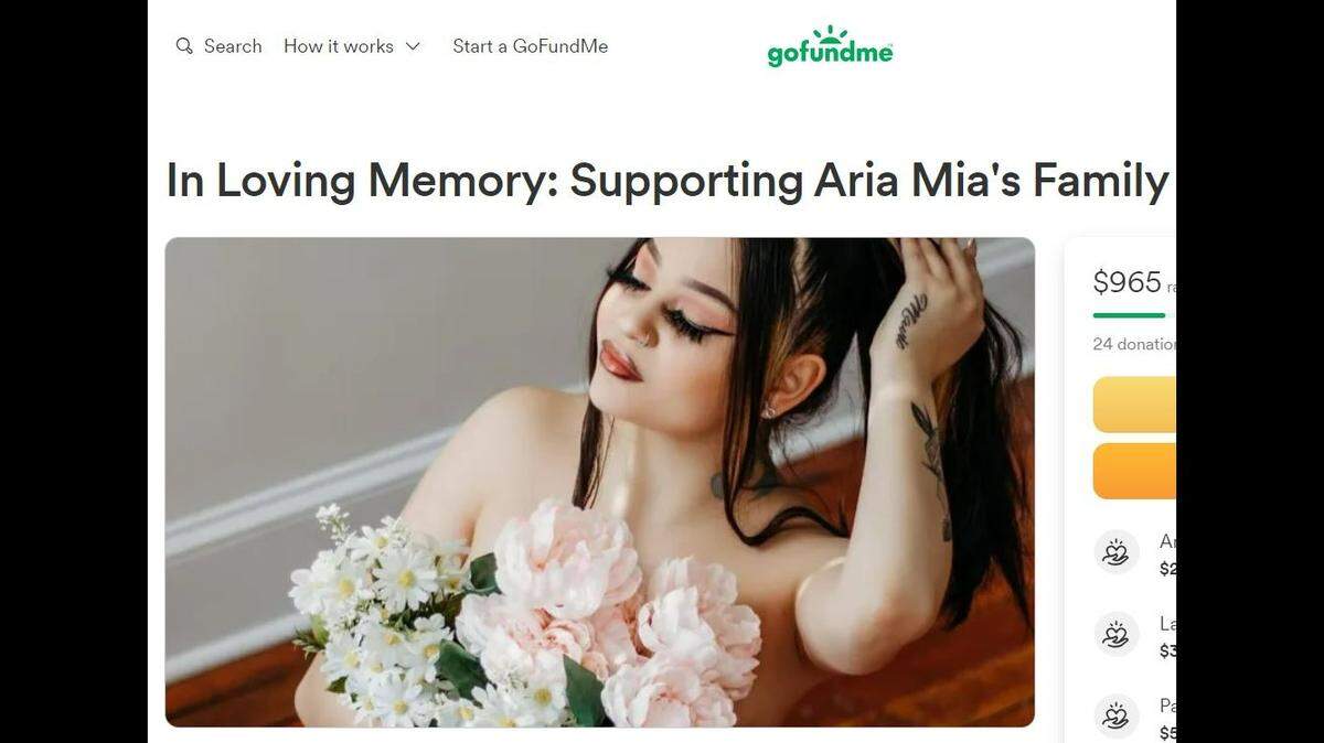 Aria Mia Gonzalez, 17, of Kansas City, Kansas, was among three people killed when a car struck a tree Oct. 1 in Kansas City. She was a mother to an infant daughter and a cancer survivor, according to a GoFundMe created by loved ones.