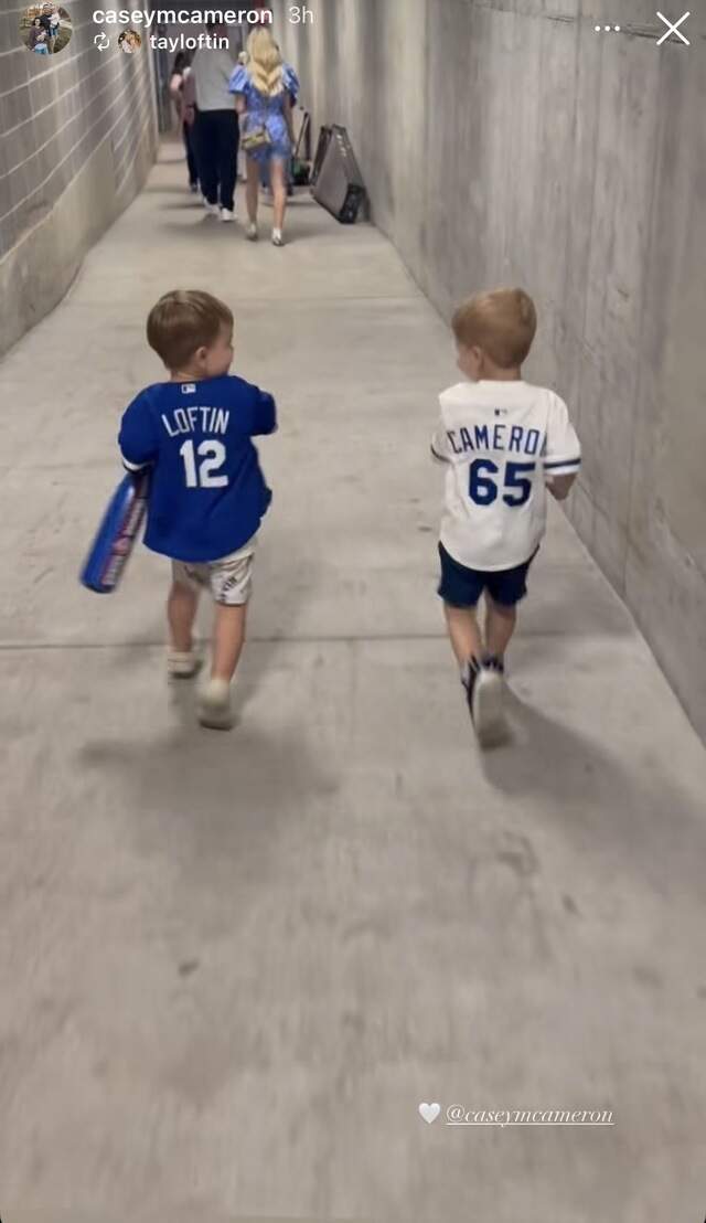 IMG_1113.jpg The sons of Nick Loftin and Noah Cameron at The K on opening day.