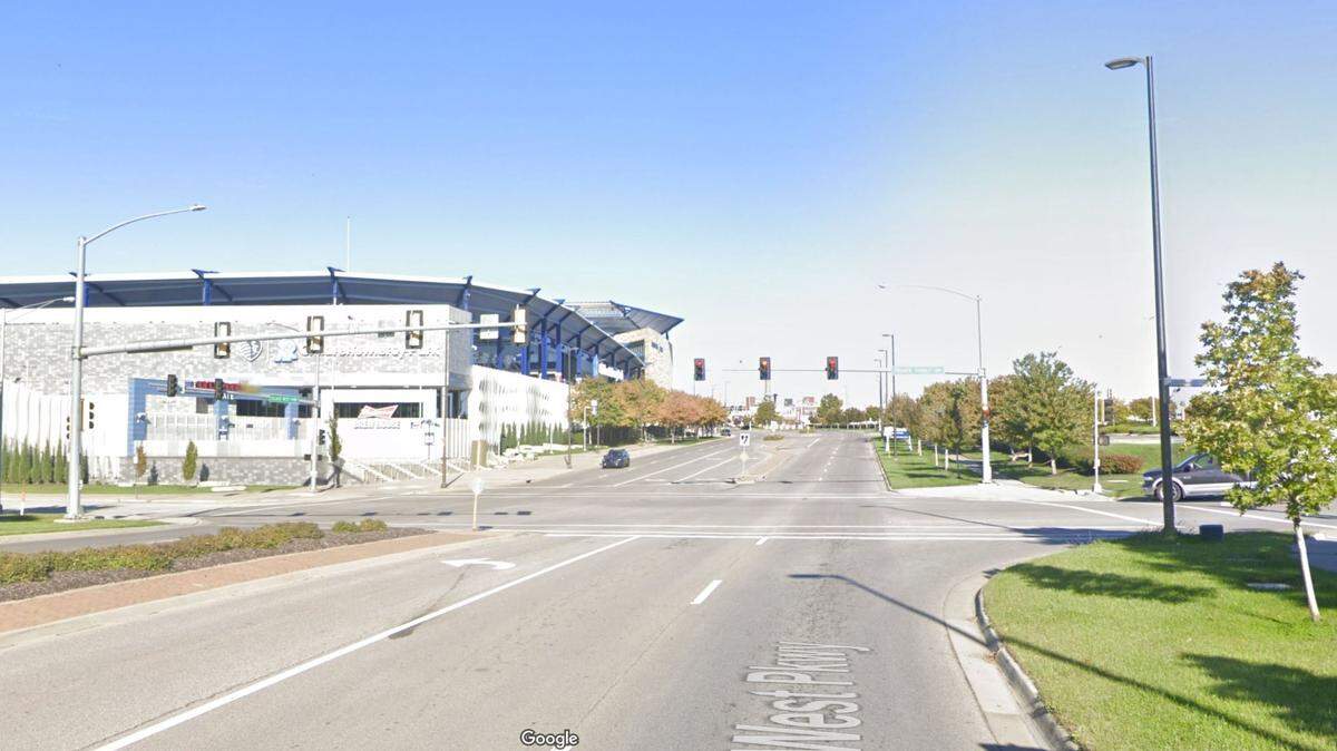 A teen suffered critical injuries after being hit by a vehicle as she crossed the street outside Children’s Mercy Park in Kansas City, Kansas, at a U.S. Open Cup match Tuesday night. The girl died from her injuries Wednesday, police said. This Google Maps Street View of the area is from 2023.